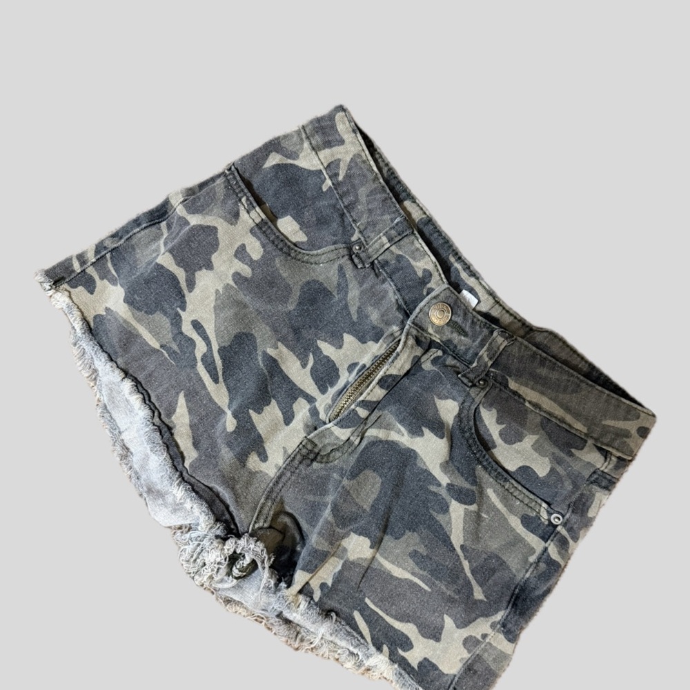Camo Print Women Shorts